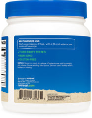 Nutricost Organic Maltodextrin powder dissolving into a shake for quick carbohydrate boost.