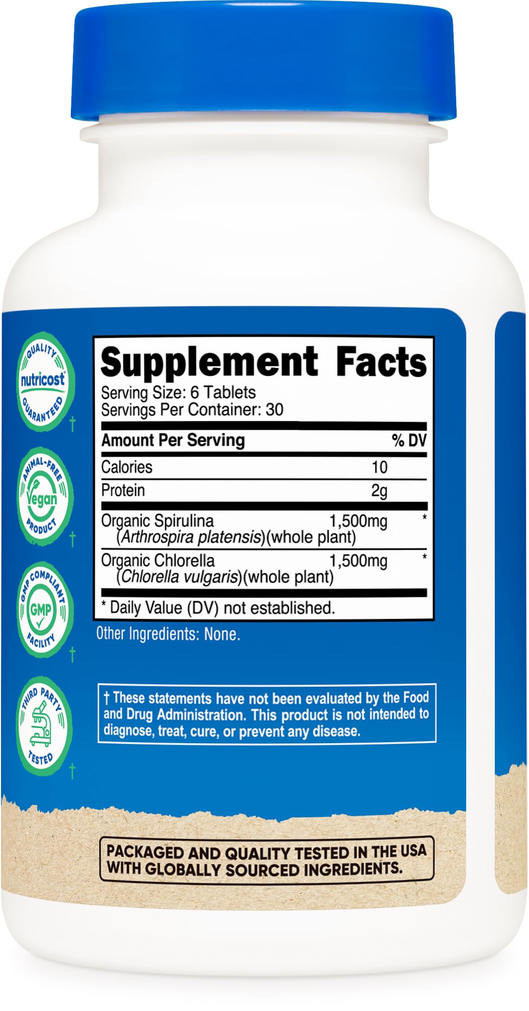 Bottle manufactured in NSF Certified GMP facility, FDA registered