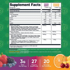 Nutricost Organic Super Greens Variety Pack – Berry flavor packaging