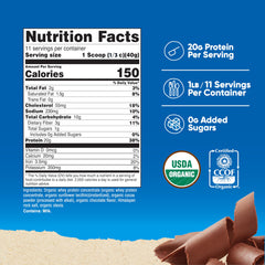 Nutricost Organic Whey Protein Concentrate double chocolate pour demonstrates smooth shake texture.