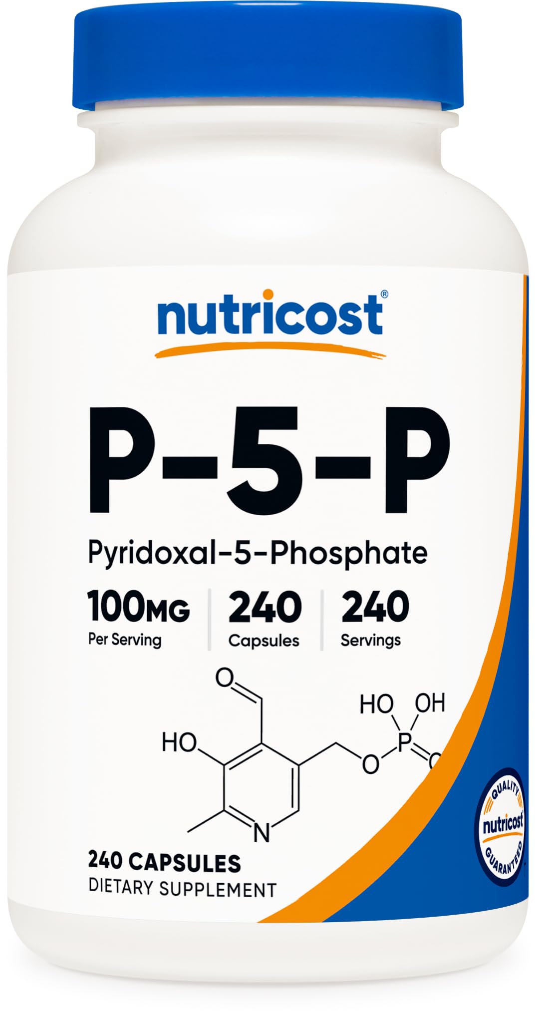 Nutricost P5P Vitamin B6 100mg bottle with 240 capsules
