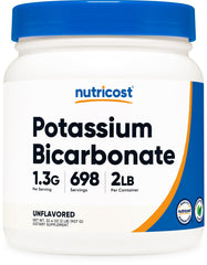 Front view of Nutricost Potassium Bicarbonate Powder 2 lb bottle