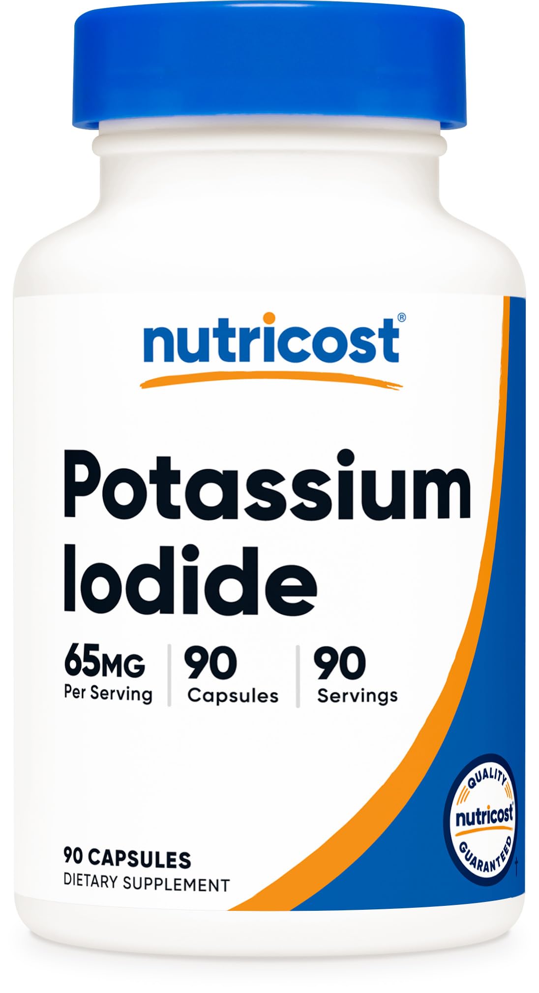 Nutricost Potassium Iodide KI bottle with 90 capsules
