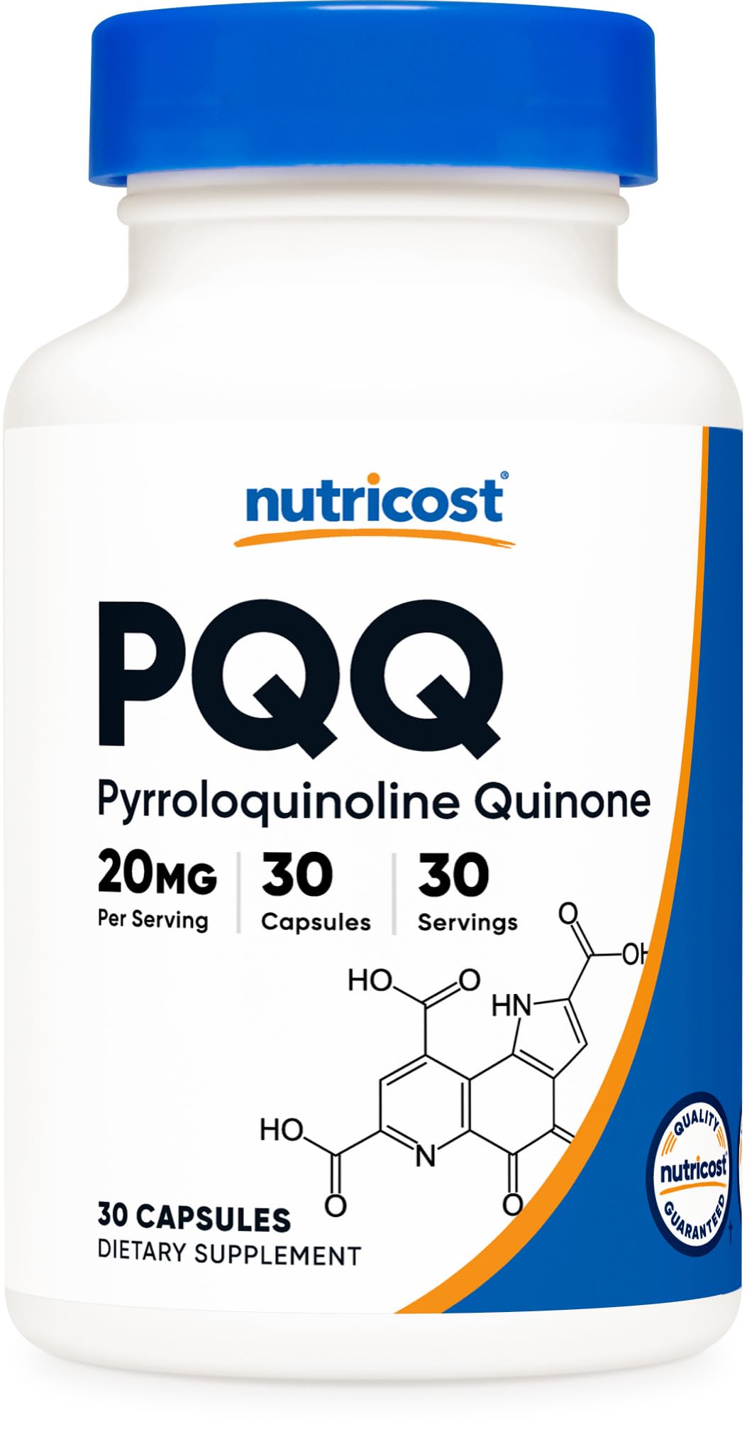 Nutricost PQQ 20mg 30 vegetarian capsules packaging