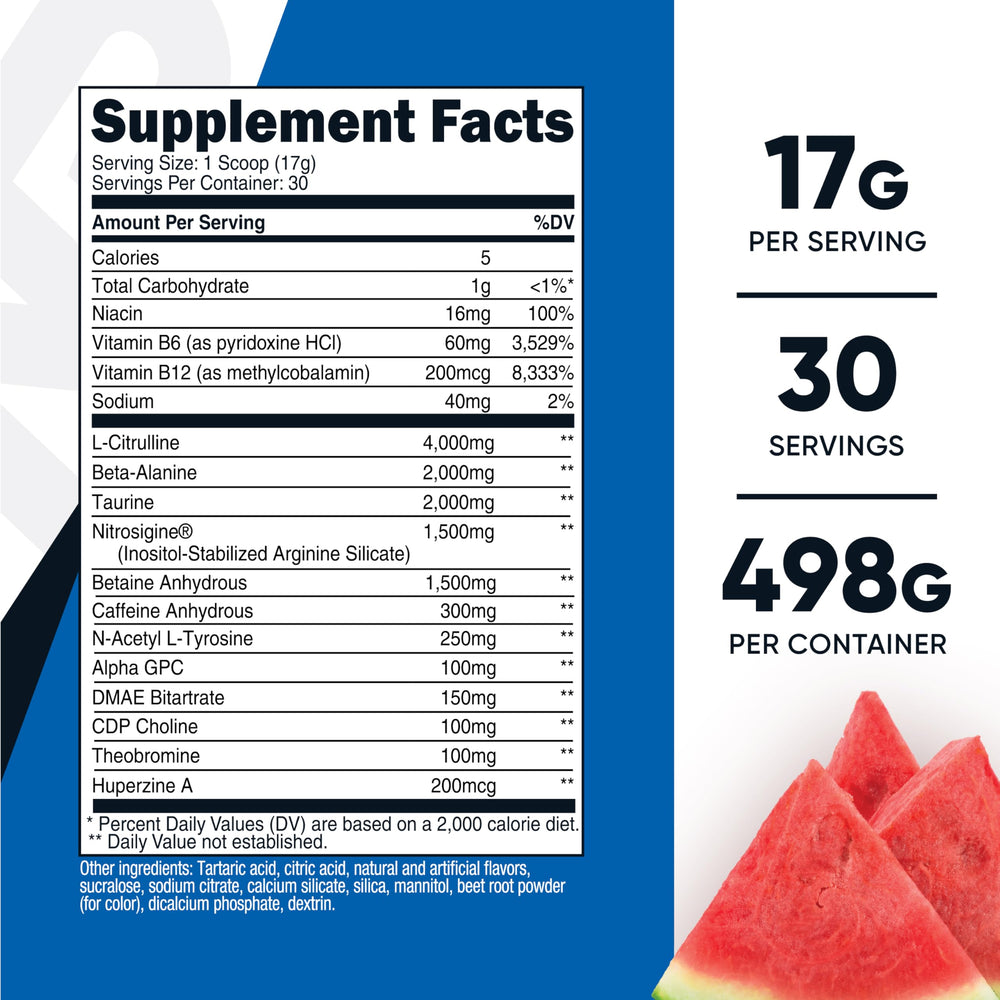 Nutricost Pre-Workout Watermelon scoop image shows convenient serving for quick energy boost