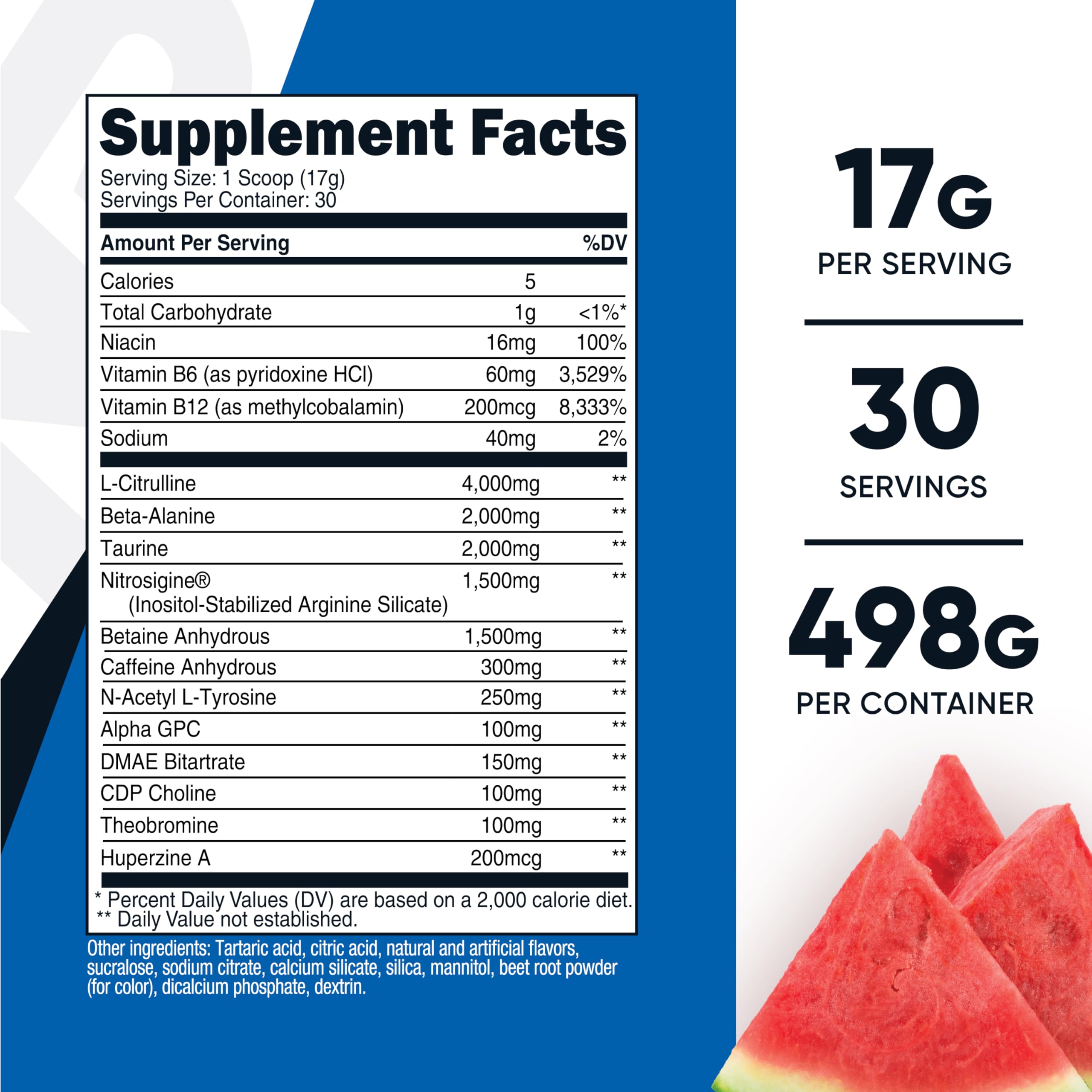 Nutricost Pre-Workout Watermelon scoop image shows convenient serving for quick energy boost