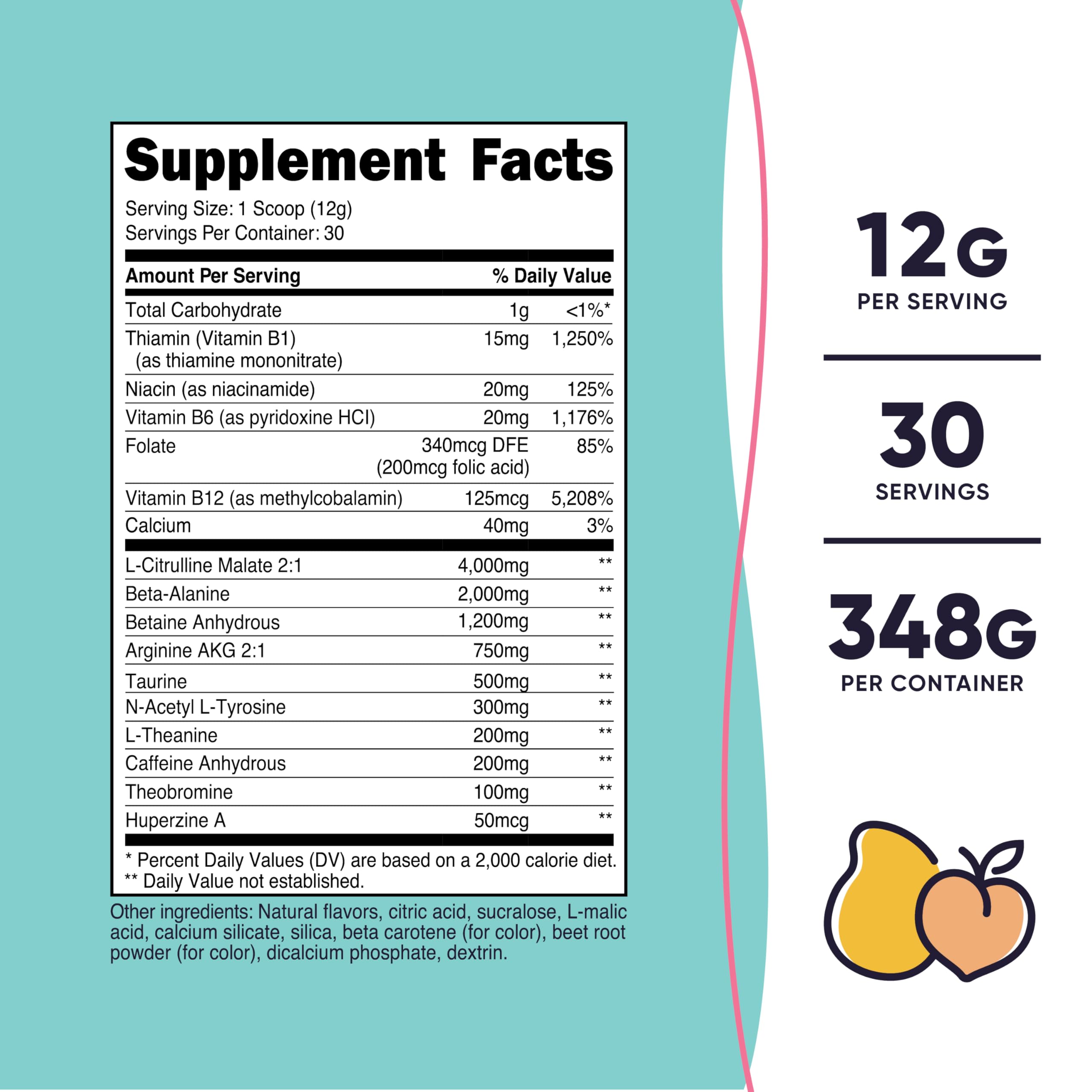 Nutricost pre-workout women peach mango dissolving in water for quick mix