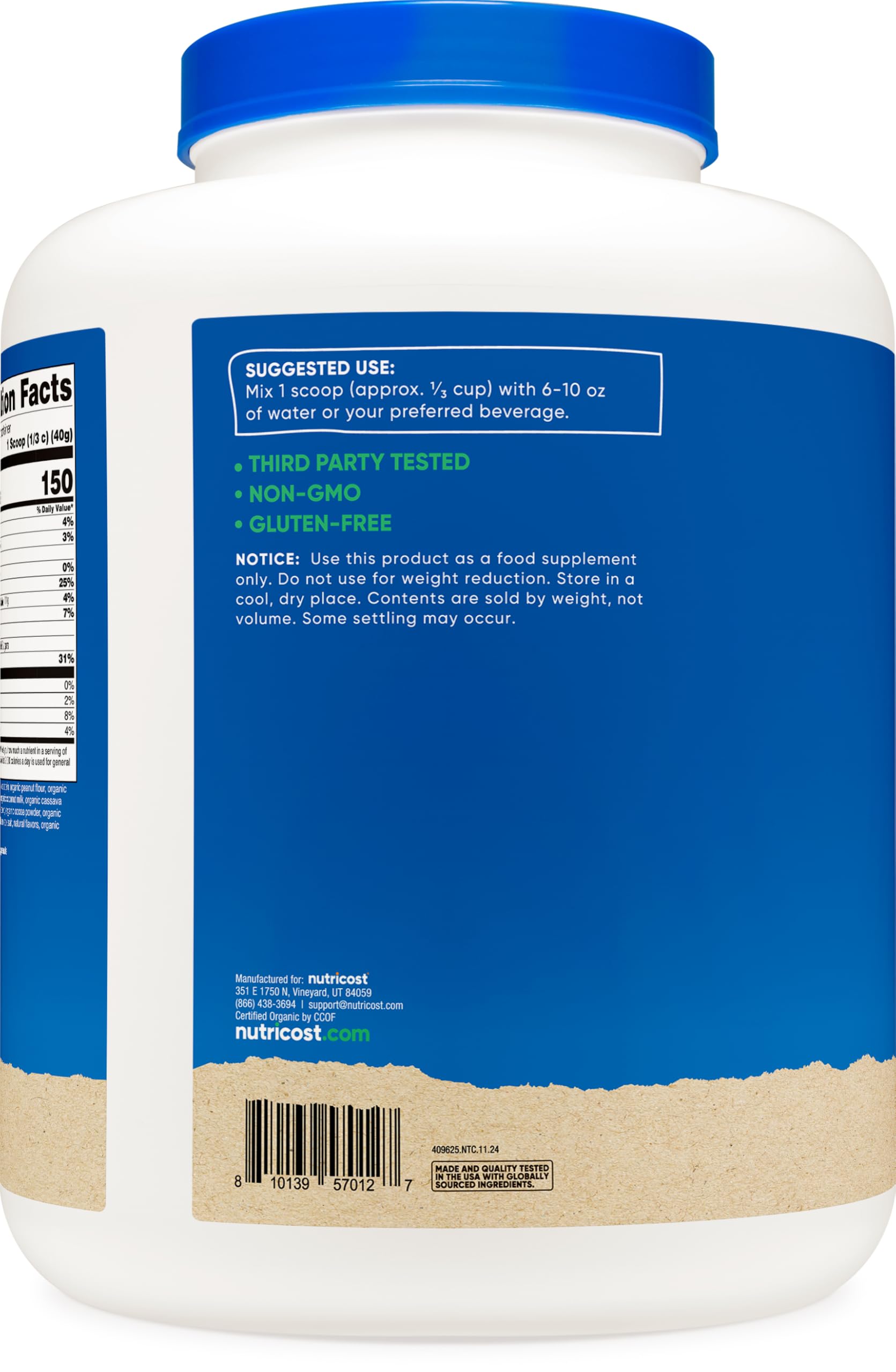 Nutricost shake with chocolate peanut butter flavor for daily use