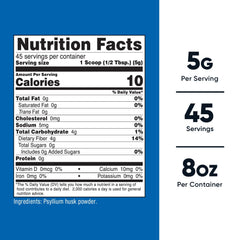 Close-up of whole psyllium husk flakes