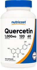 Nutricost Quercetin 1000mg bottle with 120 vegetarian capsules