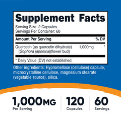 Illustration showing Quercetin 1000mg per serving
