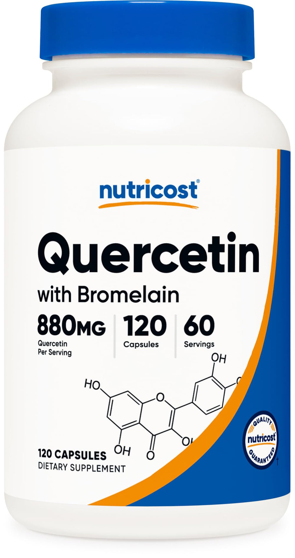 Nutricost Quercetin with Bromelain bottle and capsules