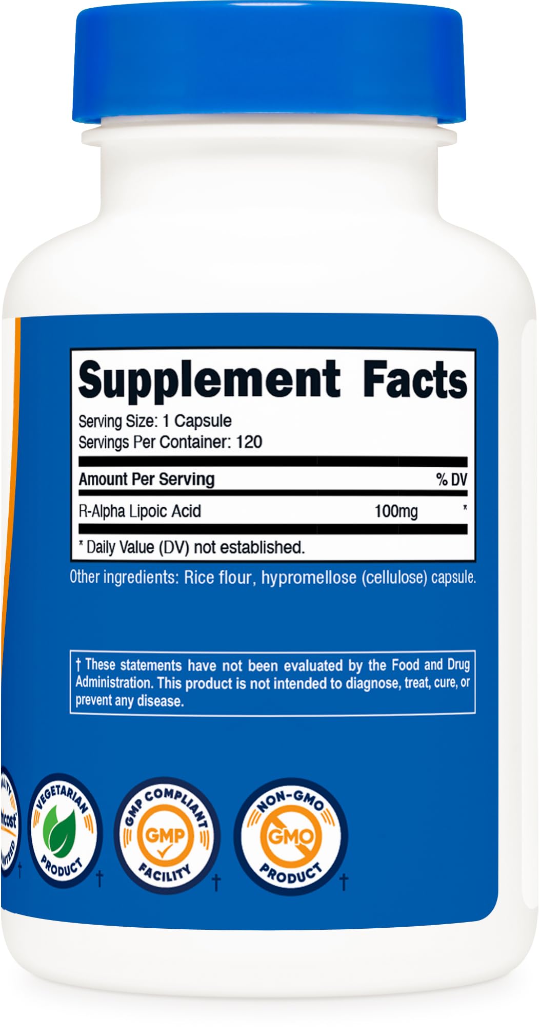 Nutricost R-Alpha Lipoic Acid 100mg product hero packshot