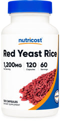 Nutricost Red Yeast Rice 1200mg bottle with 120 capsules