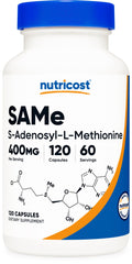 Nutricost SAM-e bottle with 400mg per serving and 60 servings