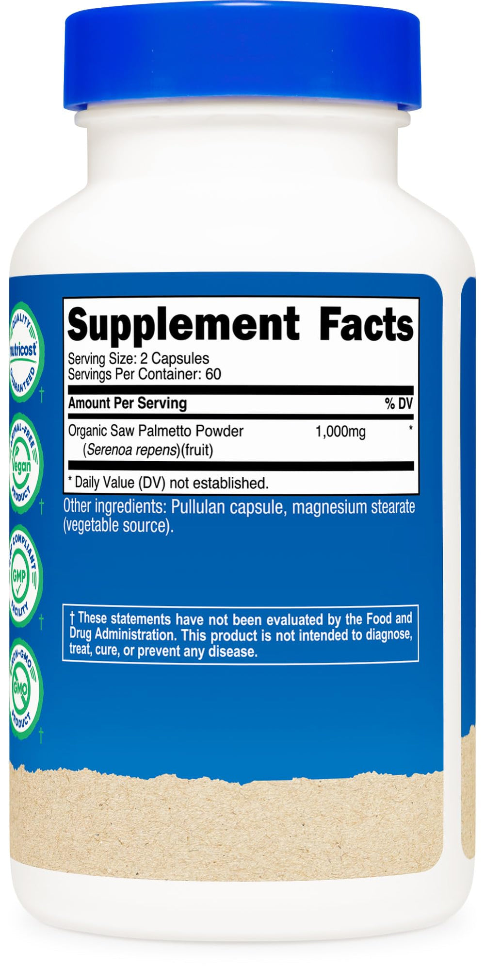 GMP-compliant manufacturing facility for Nutricost Saw Palmetto