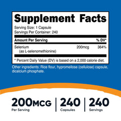 Bottle showing 240 vegetarian capsules
