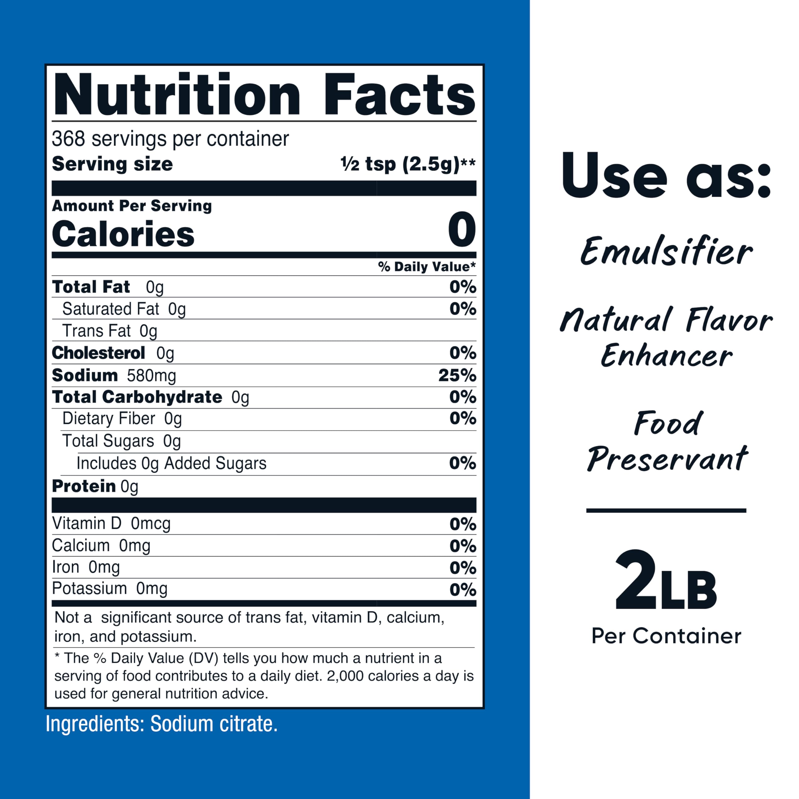 Sodium citrate used as cheese emulsifier
