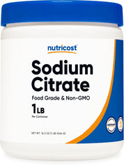 Nutricost Sodium Citrate Powder 1lb bottle front view