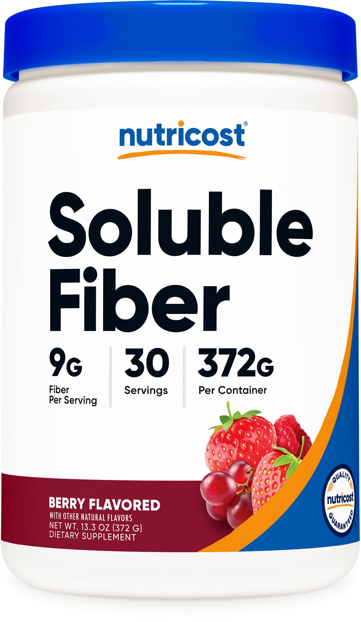 Nutricost Soluble Fiber Berry flavor bottle front view