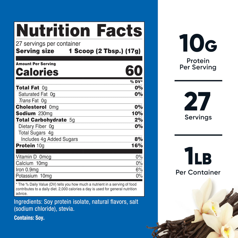 Nutricost soy protein isolate container showing gluten-free and GMO-free formula.
