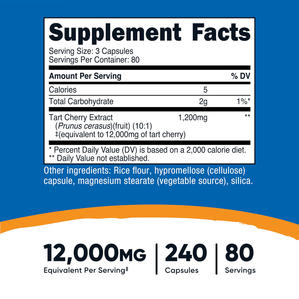 Front view of Nutricost Tart Cherry Extract bottle