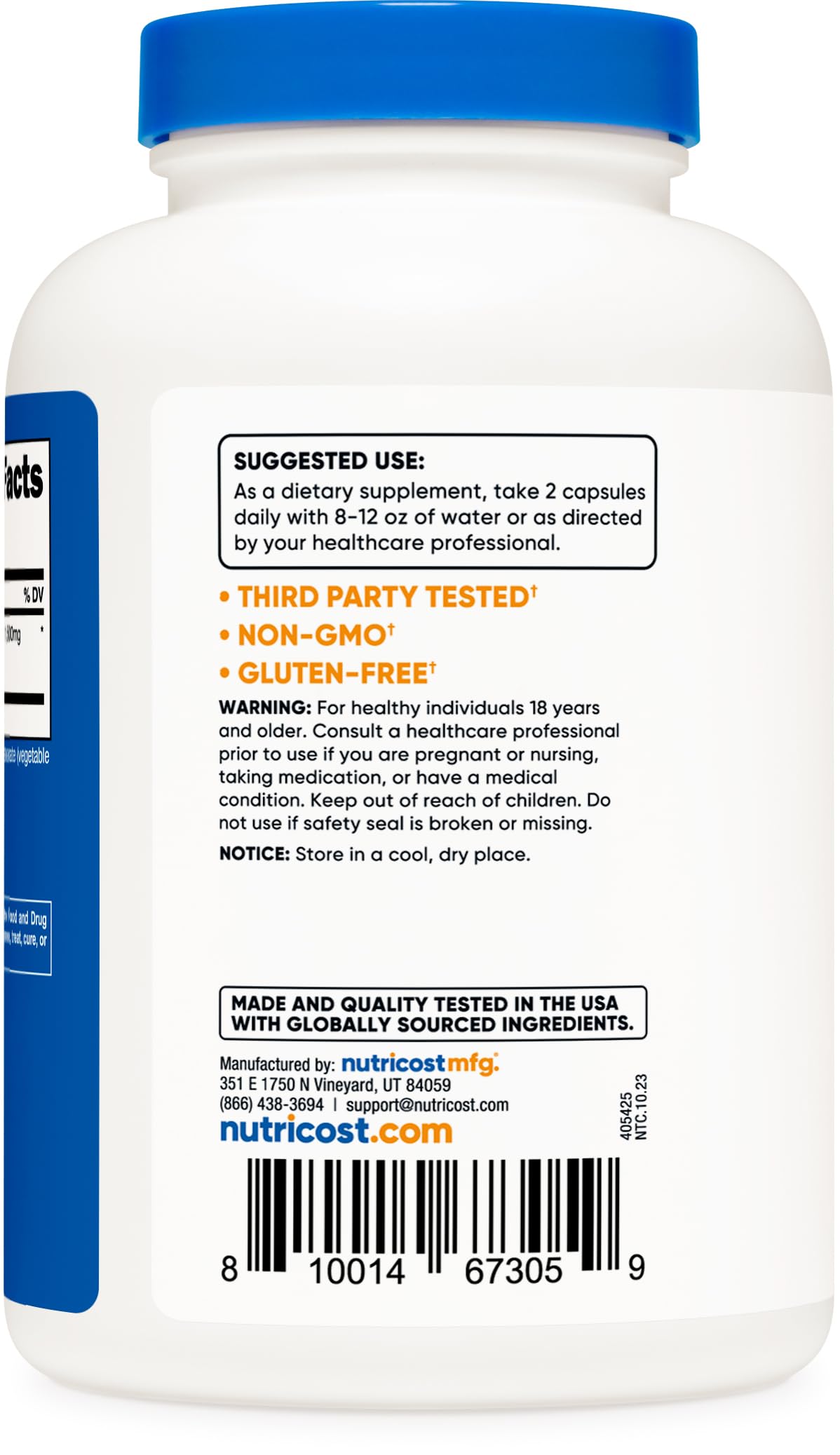 Manufacturing facility with NSF, GMP, and FDA quality seals