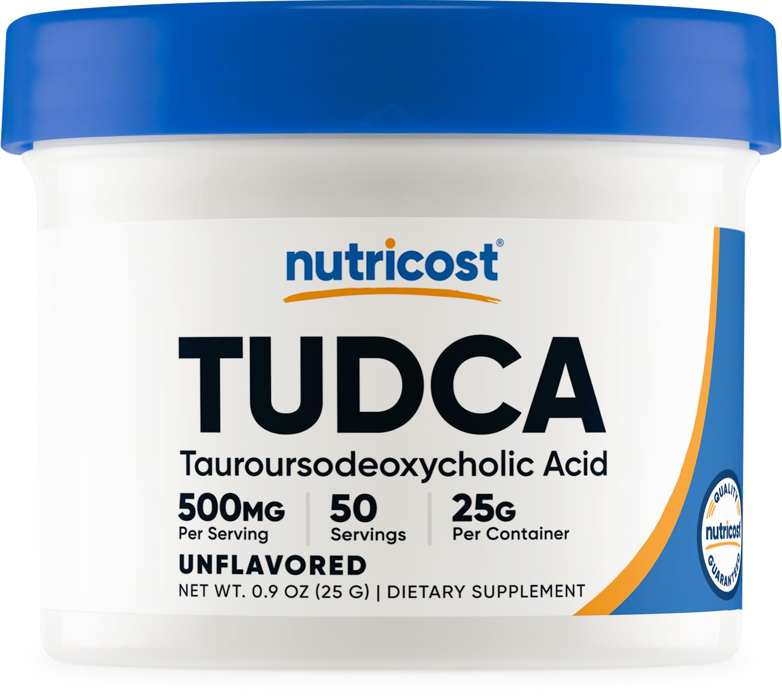 Nutricost Tudca Powder 25g bottle with scoop