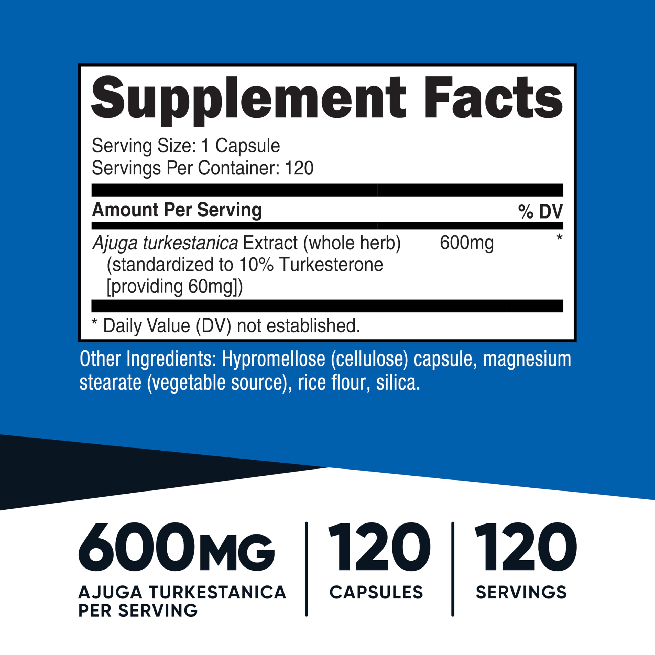 Serving size showing 600mg per capsule