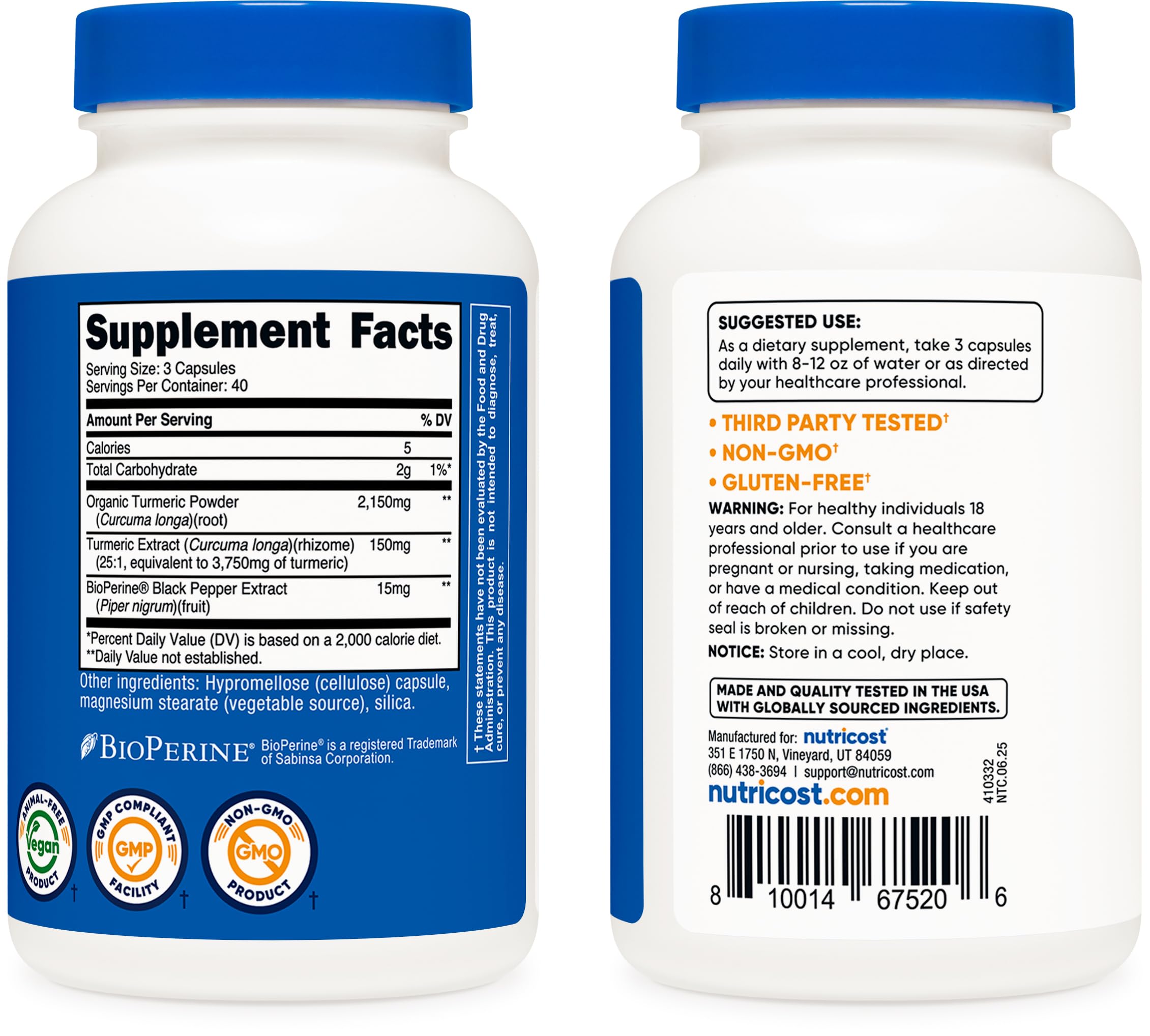 Veggie capsules visible inside bottle