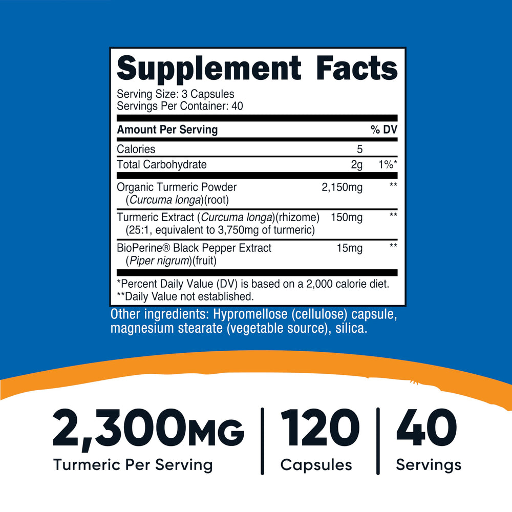 Close-up of label showing 2300mg per serving