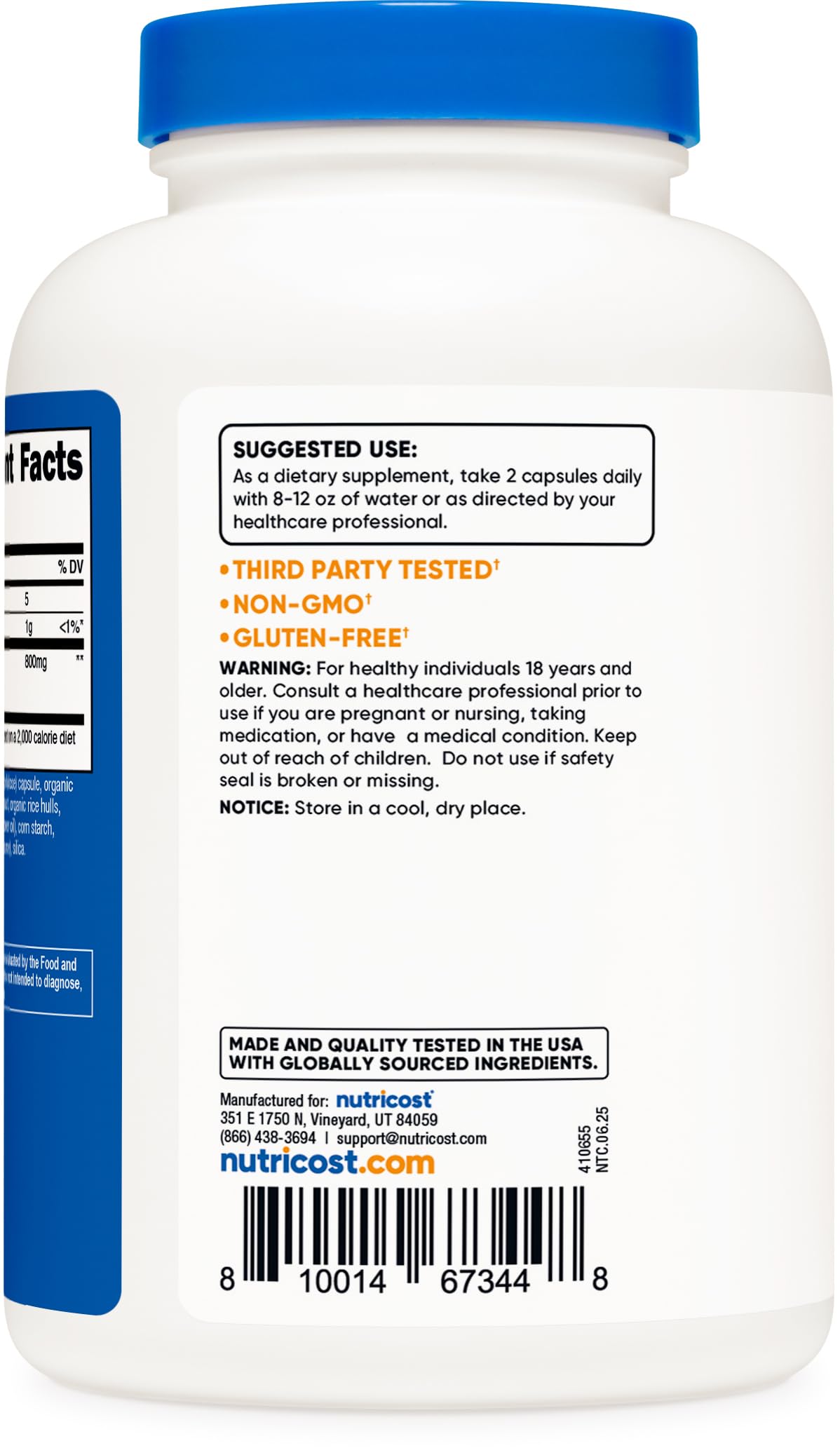 Vegan, Non-GMO and Gluten-Free Nutricost Bamboo Extract