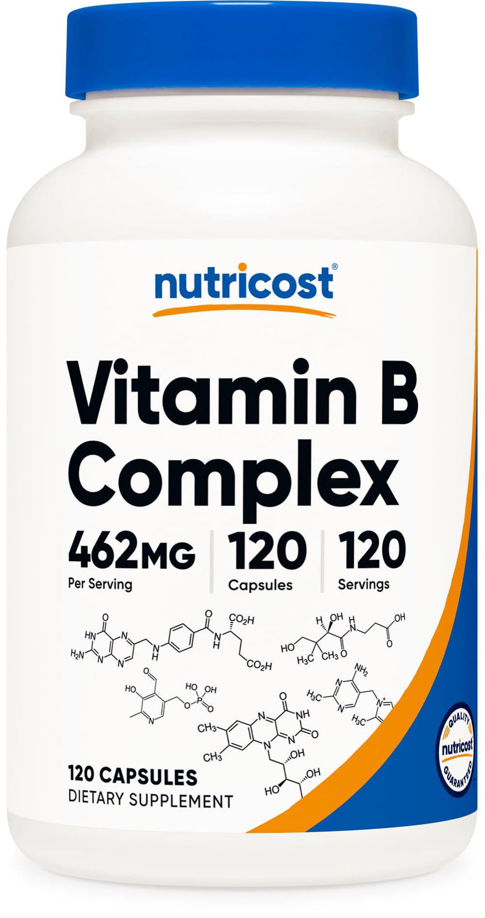 Nutricost Vitamin B Complex 462mg bottle – front view