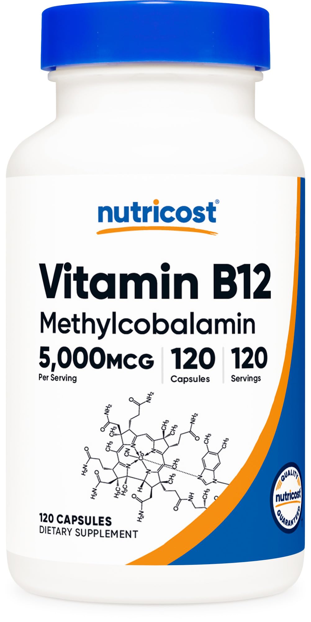 Nutricost Vitamin B12 5000mcg 120 vegetarian capsules - main image