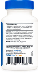 Back label showing supplement facts and non-GMO gluten-free claims