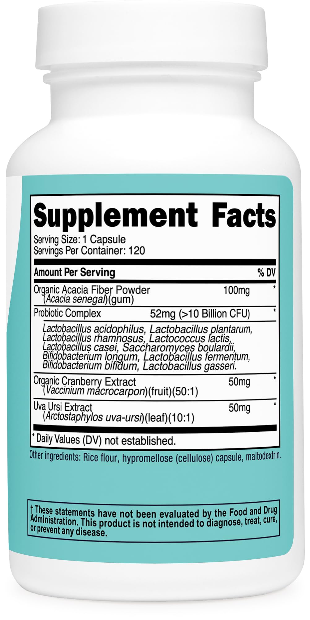 Third-party testing label on Nutricost probiotic packaging