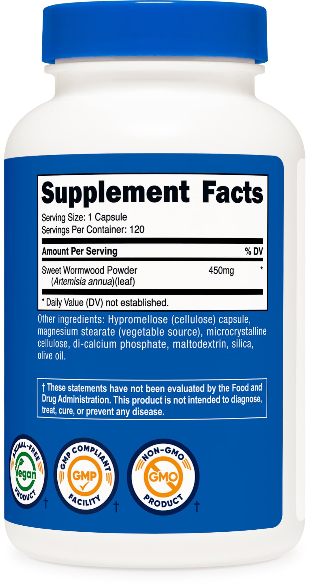 NSF GMP FDA facility logo and packaging