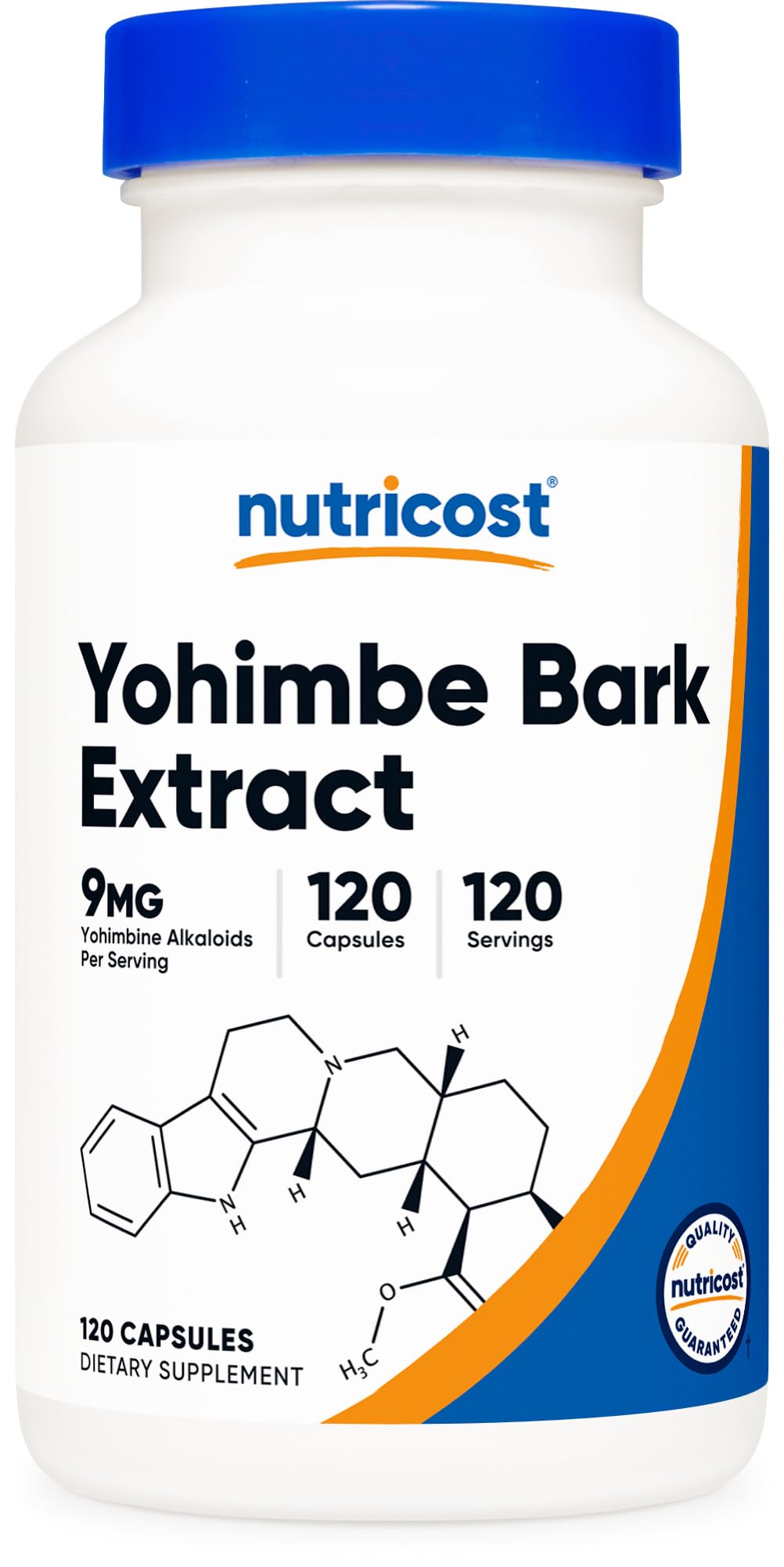 Bottle of Nutricost Yohimbe Bark Extract 450mg with 120 capsules