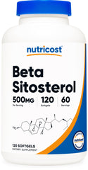 Nutricost Beta Sitosterol softgel bottle label - 500 mg per serving