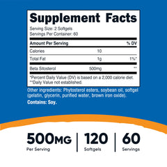 Close-up of Nutricost Beta Sitosterol 500 mg softgels