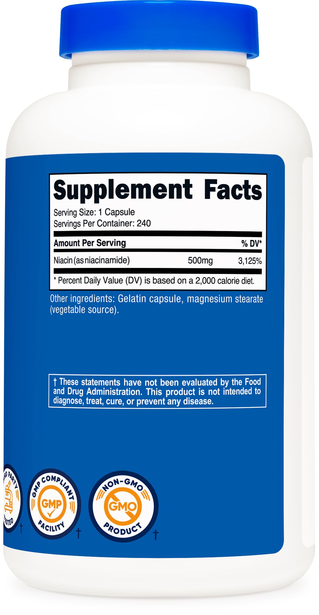 Bottle showing 240 capsules