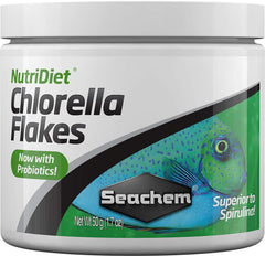 Seachem NutriDiet Chlorella Flakes with Probiotics 50g - front view