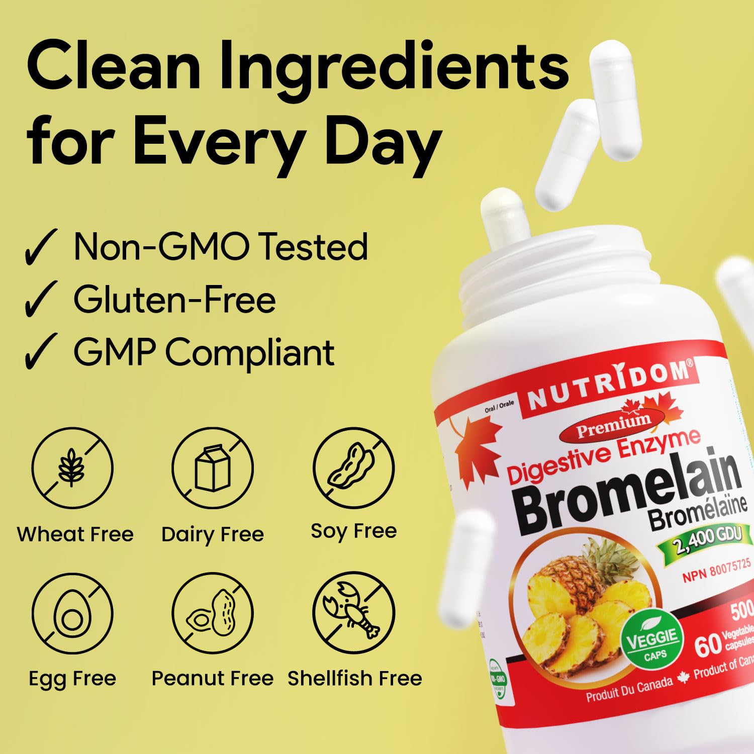 Fresh pineapple fruit representing natural Bromelain source