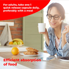 Nutrient absorption graphic on bottle label