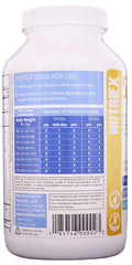 Nutrition facts panel for Nutriex Sport multivitamin