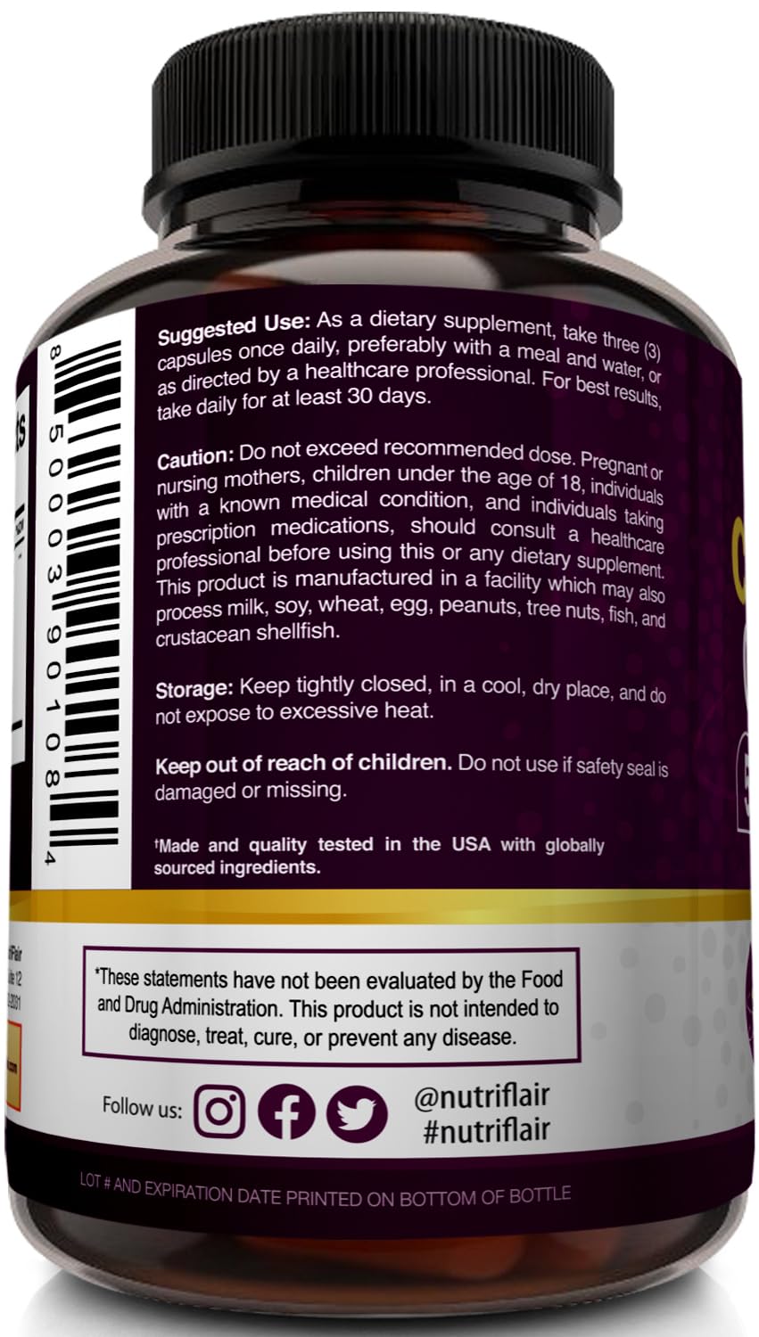 Two-month supply: 180 capsules per bottle