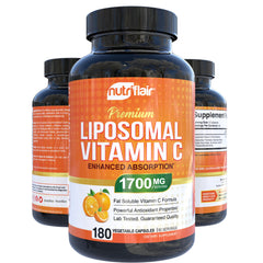 Ingredients and vegan formula of NutriFlair Liposomal Vitamin C
