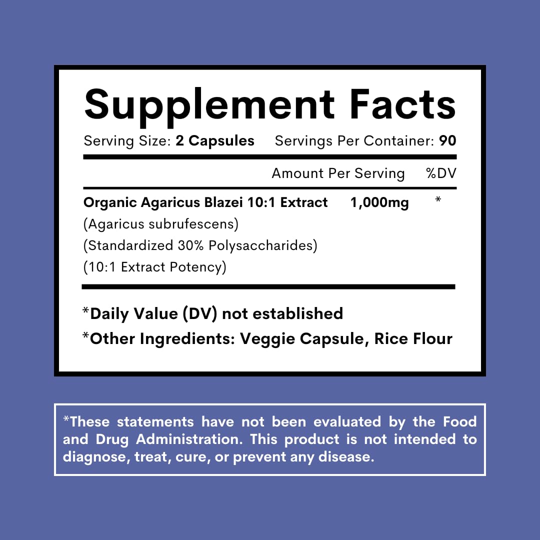 Sustainably sourced Agaricus Blazei mushroom extract