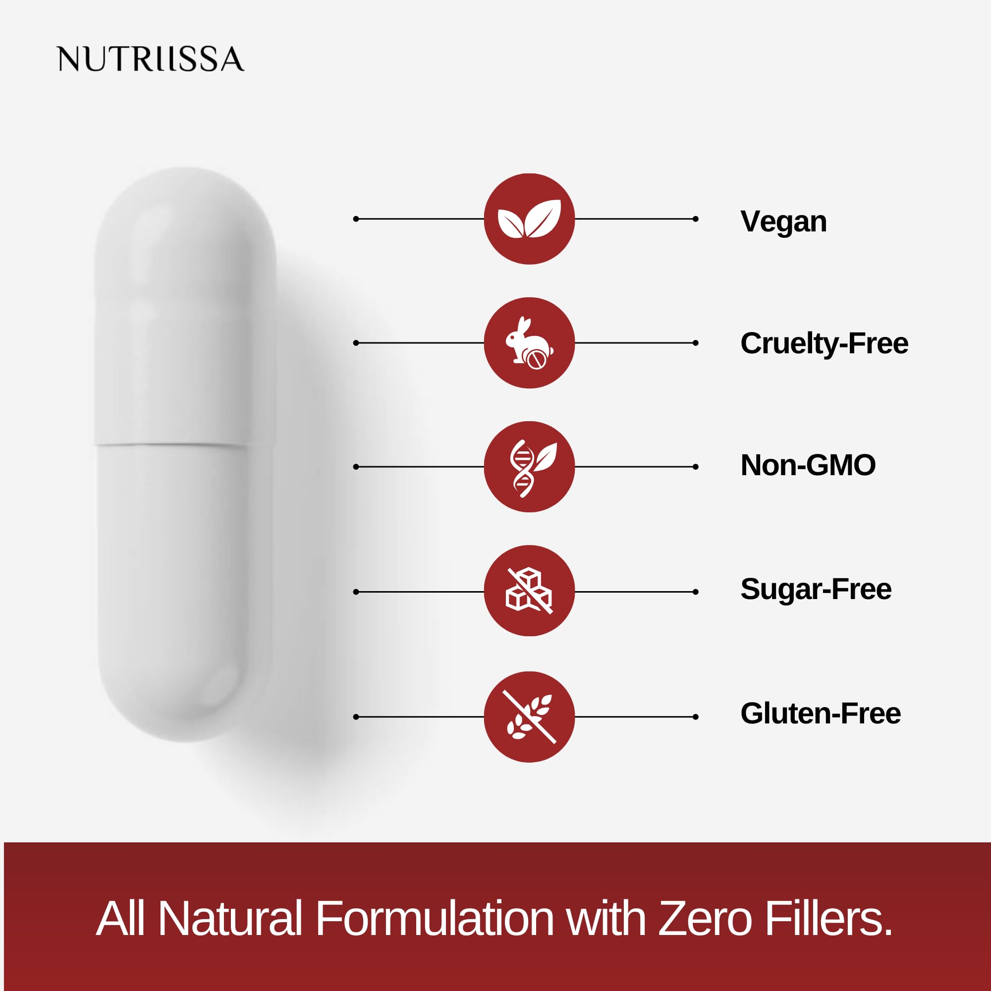 Vegan and USA-made Nutriissa Urolithin A 1000mg product