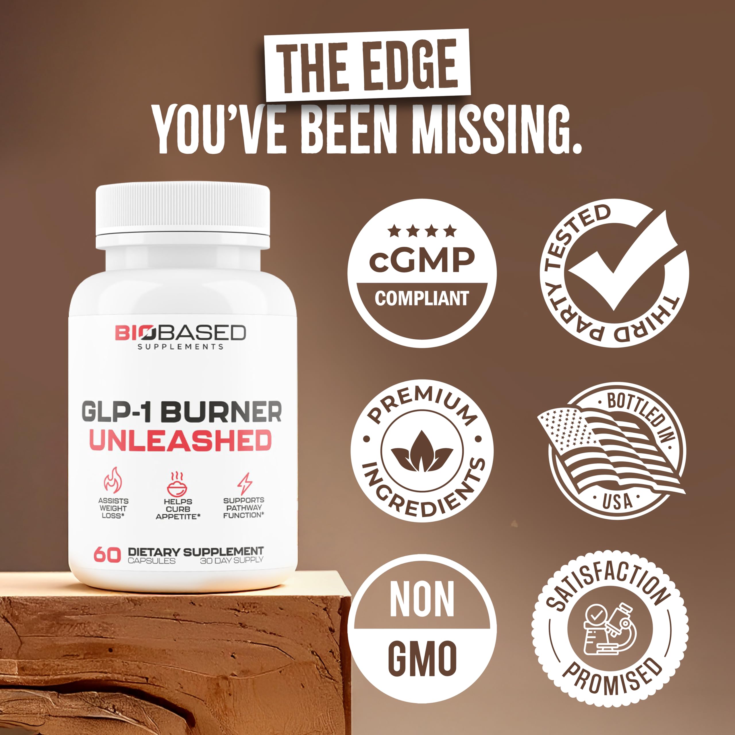 Unisex fat burner product on a clean background